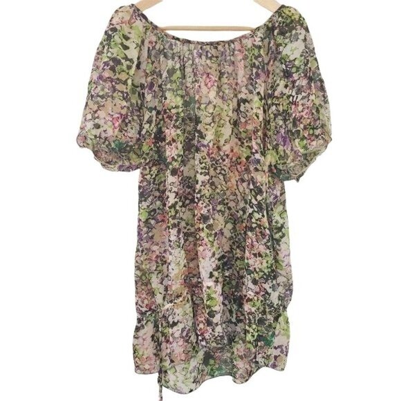 George Floral Print Sheer Blouse - Picture 2 of 9